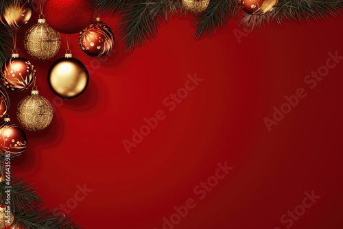 Directly above shot of christmas decorations on isolate background.