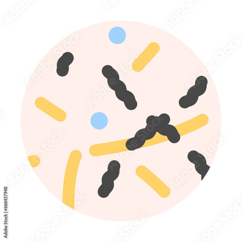 Fragmented damaged collagen peptide protein molecules background. Fragmented collagen cell structure in old skin. Beauty and wellness concept. Medical vector illustration.