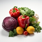 Vegetables ,Hd, On White Background