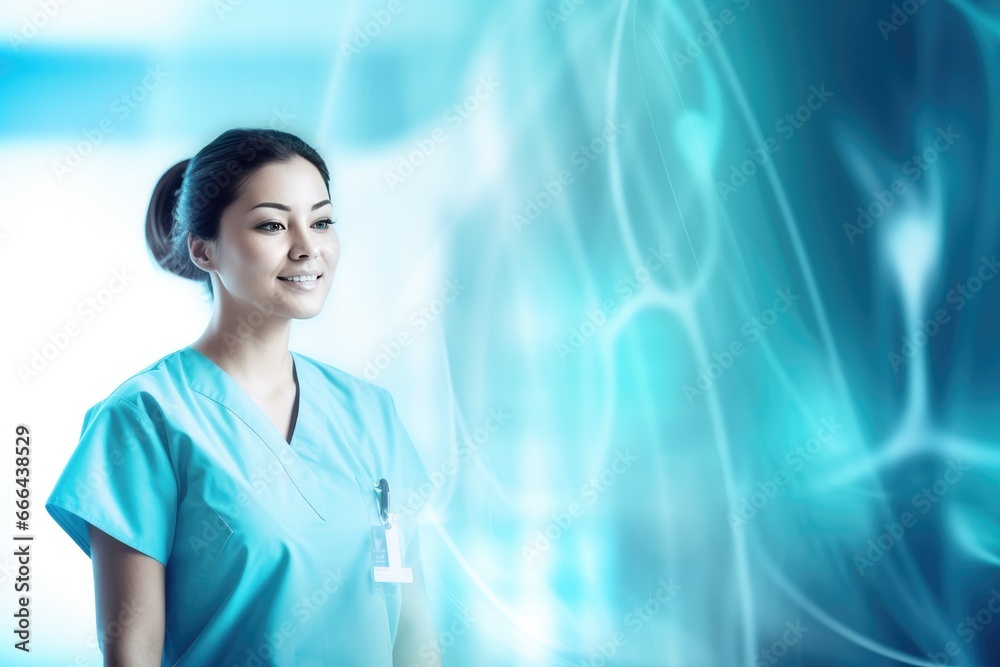 Young beautiful Registered Nurse, future doctor Young beautiful Registered Nurse, future doctor