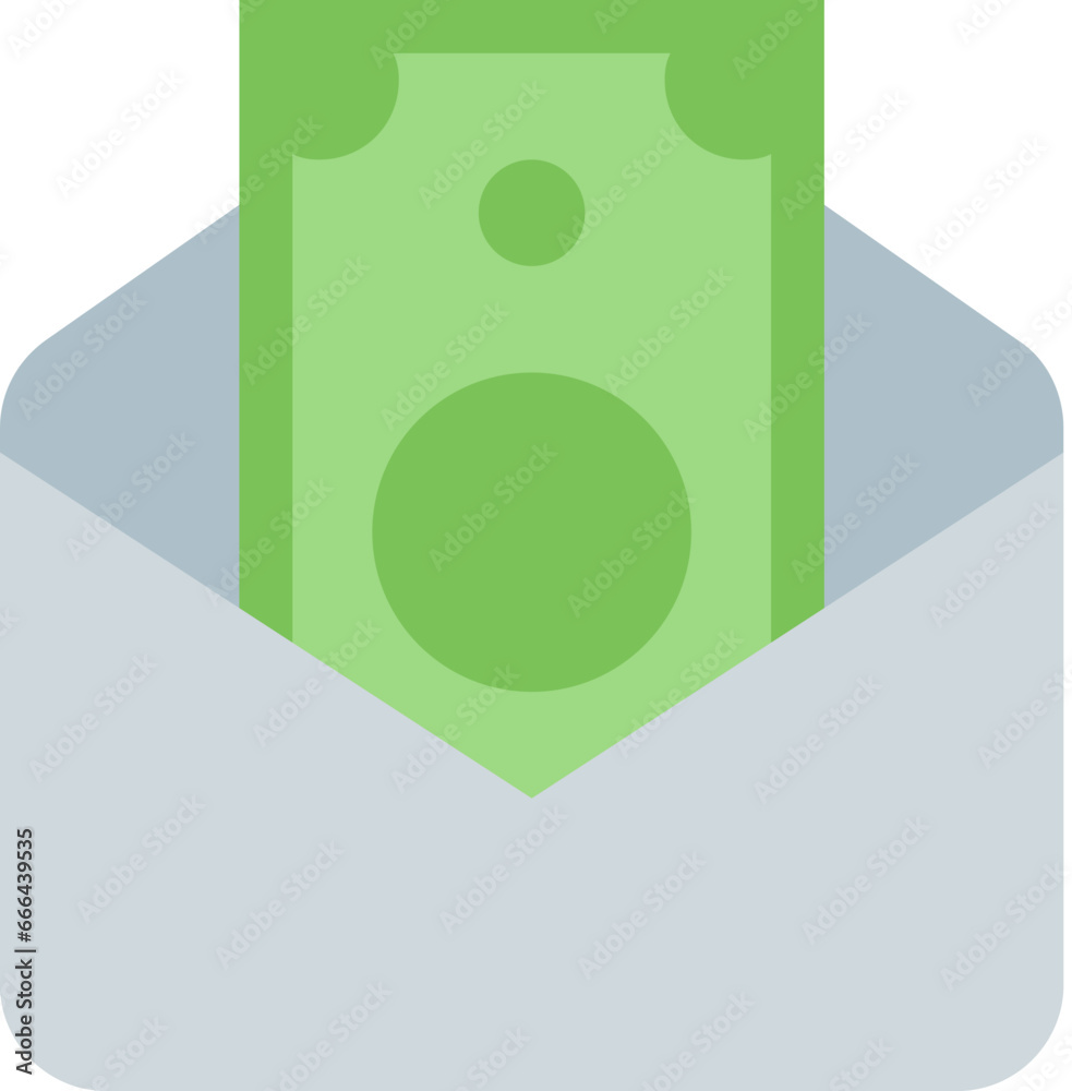 illustration of a icon mail money