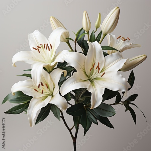 View Beautiful Blooming Lily Flower  Hd  On White Background