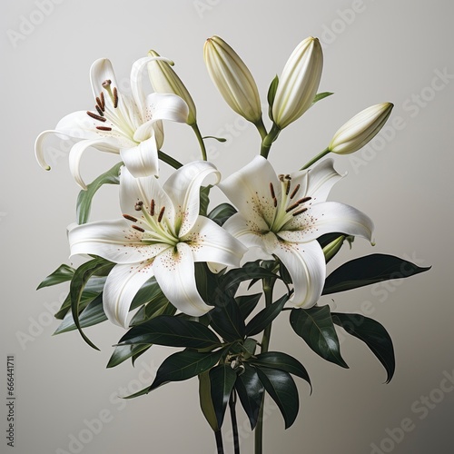 View Beautiful Blooming Lily Flower  Hd  On White Background