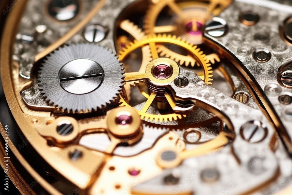 zoomed-in image of a watch spring zoomed-in image of a watch spring