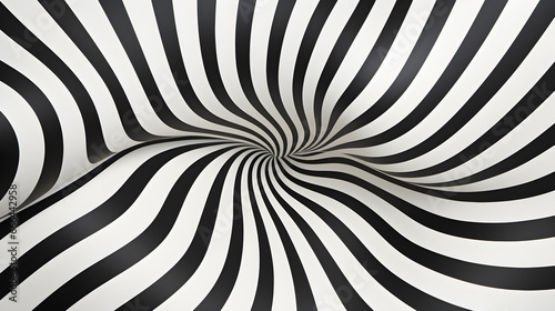 Optical illusion  mesmerize background in white and black color