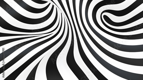 Optical illusion  mesmerize background in white and black color