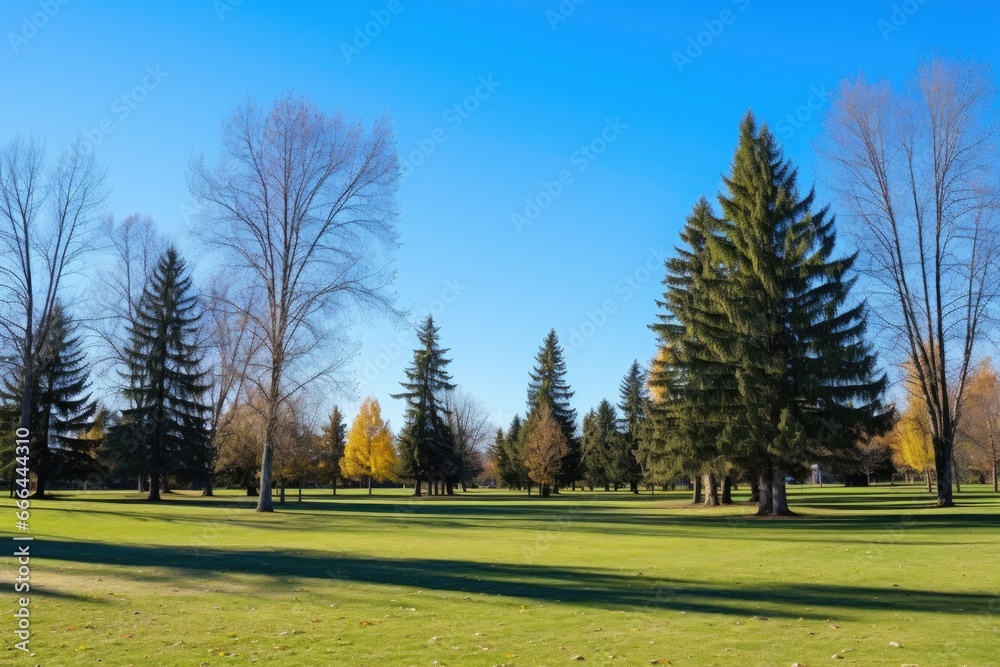 clear blue skies viewed from a park full of trees clear blue skies viewed from a park full of trees