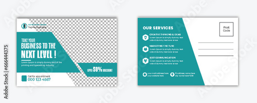 Professional Clean And Modern creative agency Business Post Card Print Ready, Direct Mail EDDM ,standard postcardTemplate photo