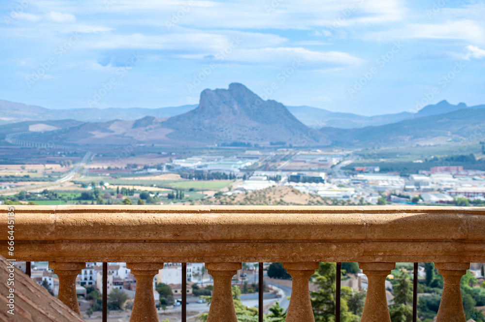 Panoramic view of the historical Andalusian city in Antequera, Spain Panoramic view of the historical Andalusian city in Antequera, Spain