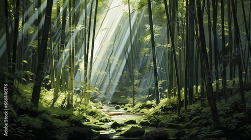 sunlight through the forest