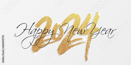2024 - happy new year 2024 background with sparkles