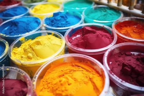 close-up shot of raw pigments before being mixed
