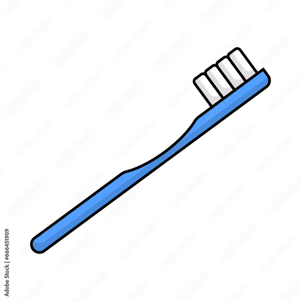 Flat design toothbrush icon. Vector.