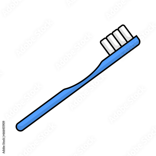 Flat design toothbrush icon. Vector.