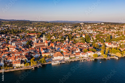 Germany, Baden-Wurttemberg, Uberlingen, Aerial view of city on shore of Bodensee photo