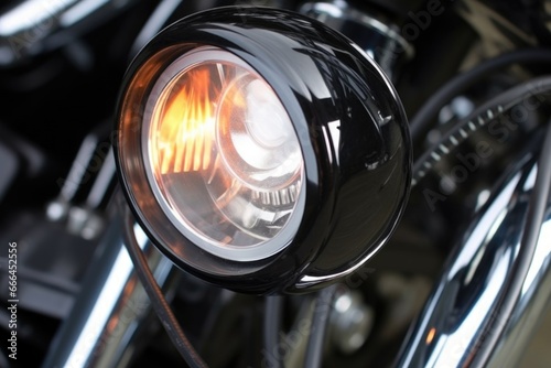cruiser bike headlight assembly close-up