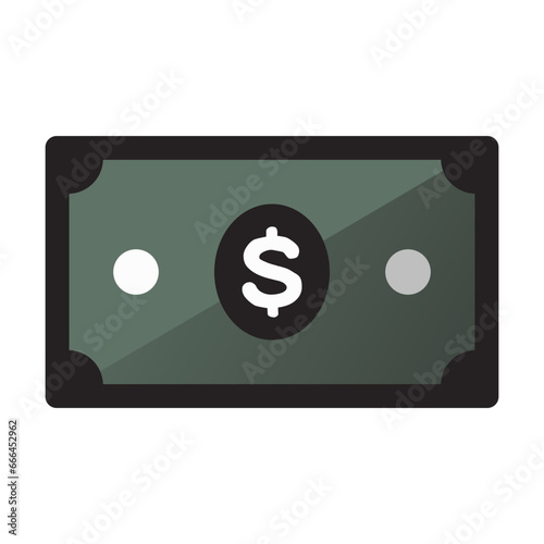 Banknotes icon, vector