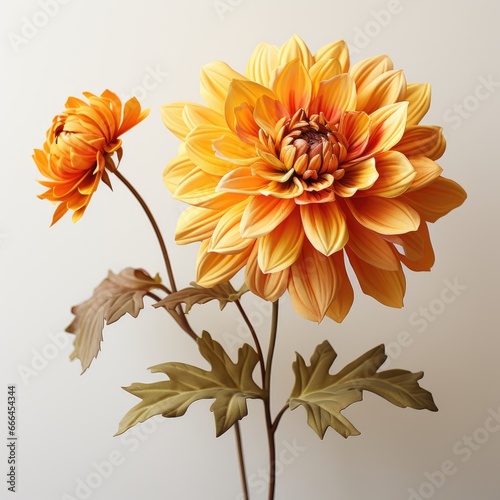 Flower With Yellow Orange Colors , Hd , On White Background 