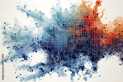 Abstract Visualisation of a City Map