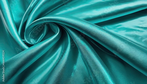 Shimmering Taffeta Silk - Luxurious Teal Fabric Drapery