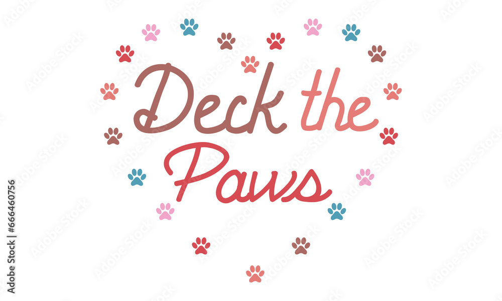 Deck the paws Craft SVG Design.