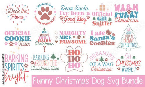 Funny Christmas Dog SVG Bundle.