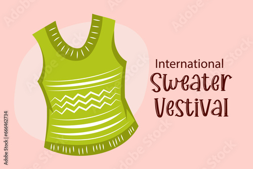 International Sweather vestival. Sweater vests clothing design photo