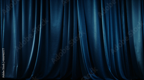 Dark blue curtain as background