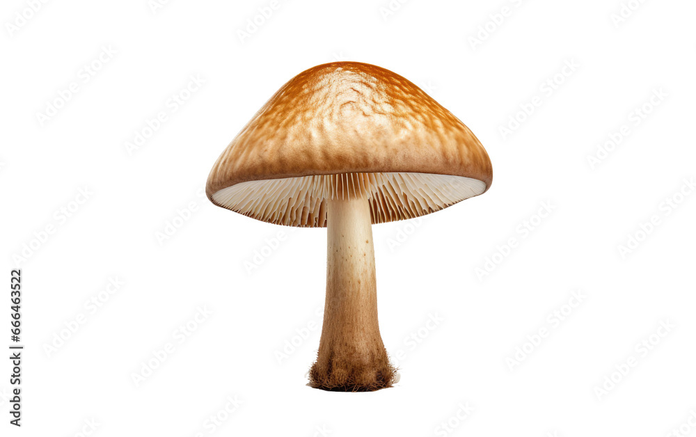Professional Fungal Drawing on White or PNG Transparent Background.