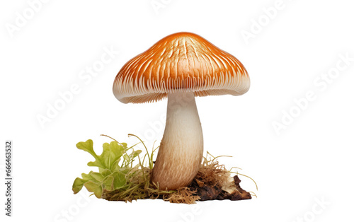 High-Quality Mushroom Artwork on White or PNG Transparent Background.