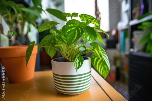 potted plant containing a hidden camera lens