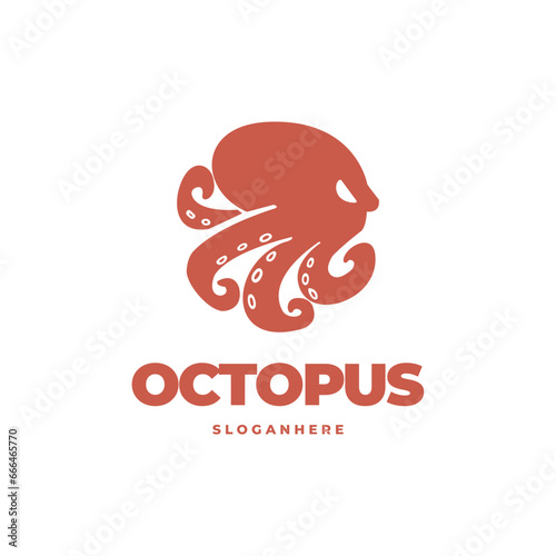 Octopus modern logo vector