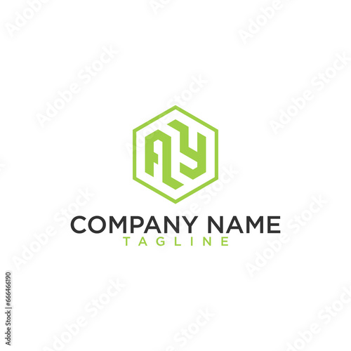 Geometric letter ay, logo design. Modern luxury intial logo vector.