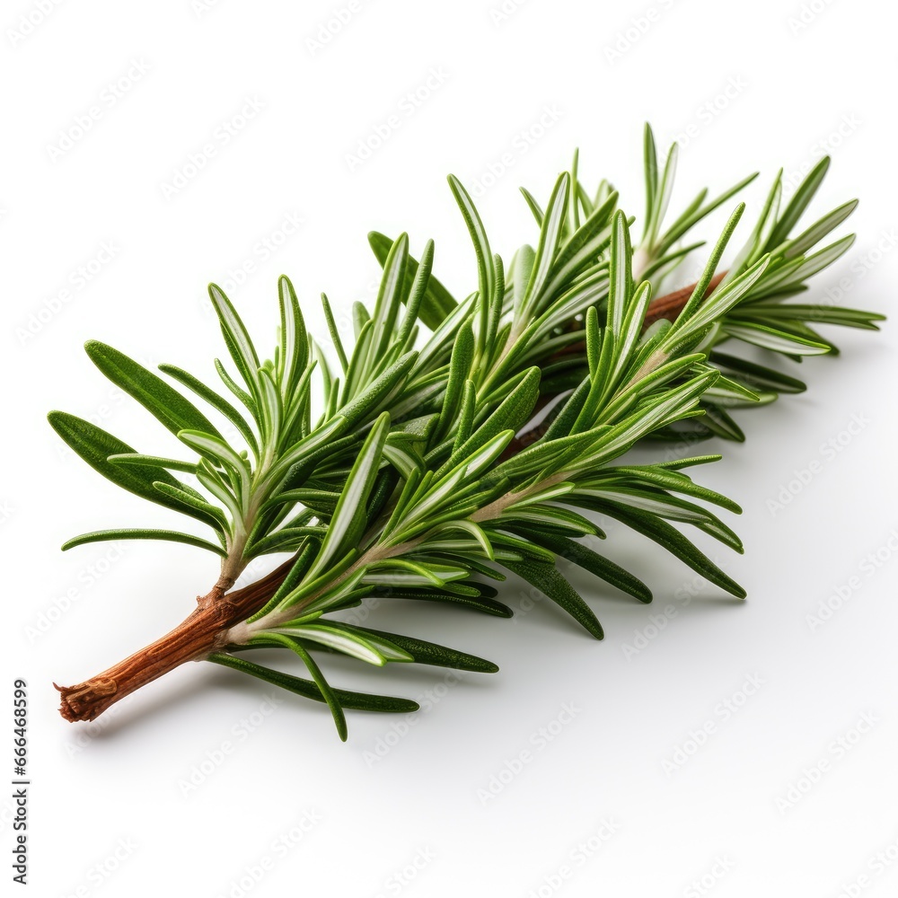Fototapeta premium Rosemary Branches , Hd , On White Background 
