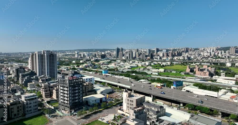 Top view of Taichung residential district Top view of Taichung residential district