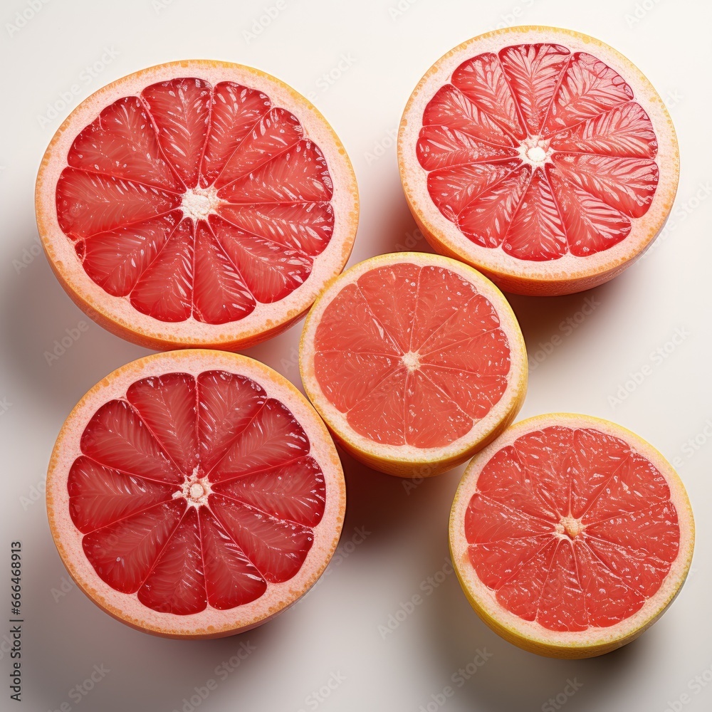 Set Whole Cut Fresh Grapefruit, Hd , On White Background Set Whole Cut Fresh Grapefruit, Hd , On White Background