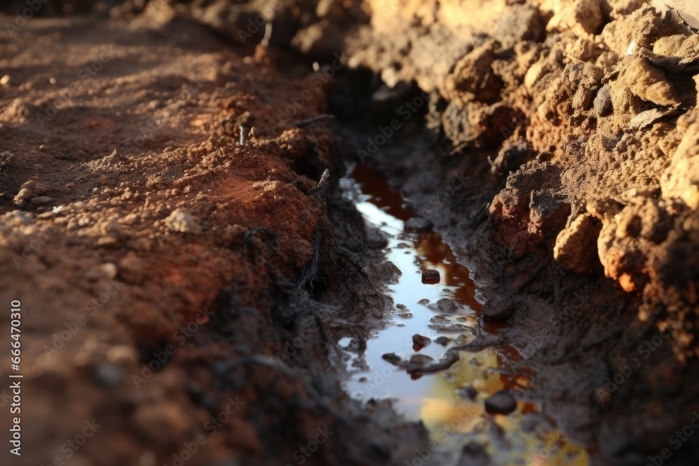 acid trailed in soil due to chemical spillage acid trailed in soil due to chemical spillage