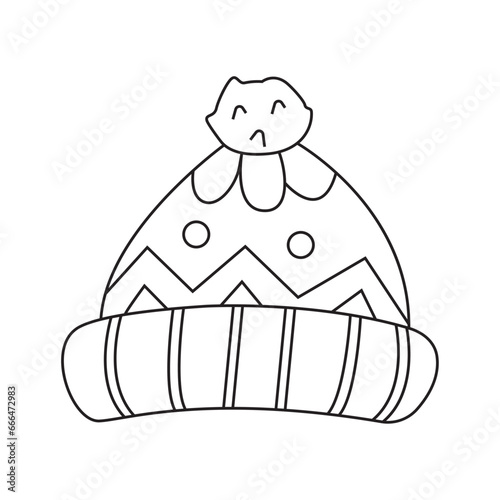 Vector illustration of a winter hat.