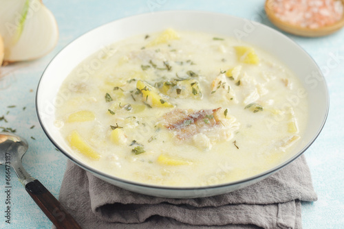 Cullen Skink, traditional fish soup, Scottish cuisine