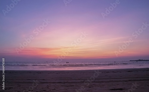 sunset on the beach