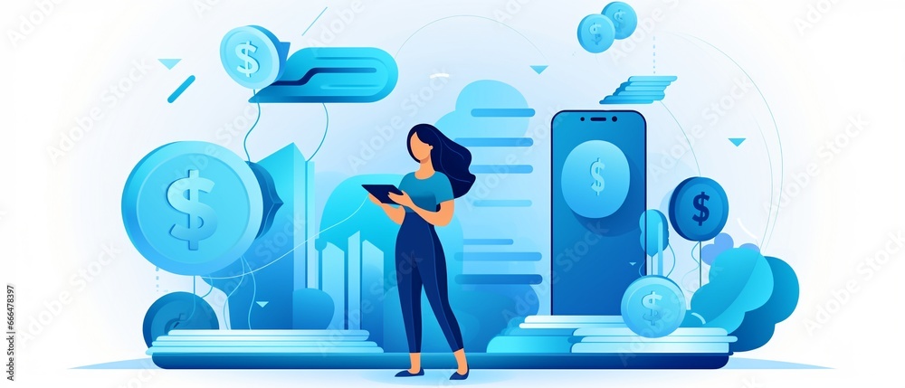 Effortless Online Banking: Mobile E-Payment at Your Fingertips Stock ...