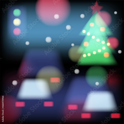Abstract blurred background with a New Year mood