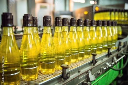 shot of printing batch numbers and expiration dates on lemonade bottles