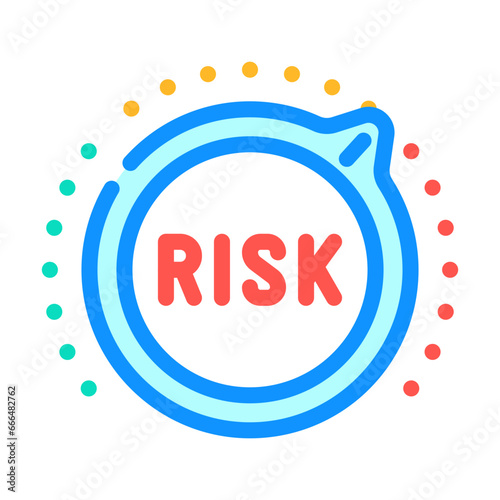 controls risk color icon vector. controls risk sign. isolated symbol illustration