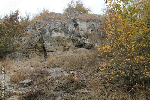 Stone pillars in the area of Beloslav (Bulgaria)
