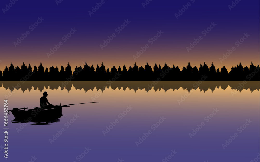 Beautiful natural scenery fishing Landscape design Beautiful natural scenery fishing Landscape design