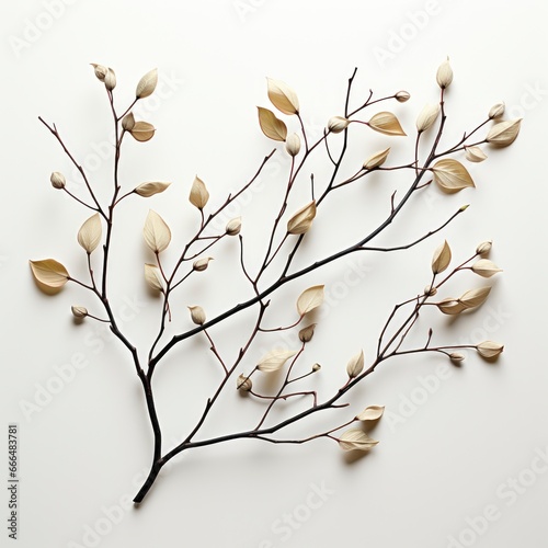 Composition Thin Plant Branches, Hd , On White Background 