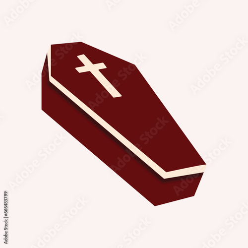 Vector coffin vector for halloween