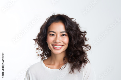 Beautiful face of young woman and skin care with healthy facial skin natural makeup. © NaphakStudio