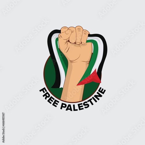 Vector Illustration of free Palestine